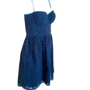 Black A-Line Flared Lace Dress Size 8